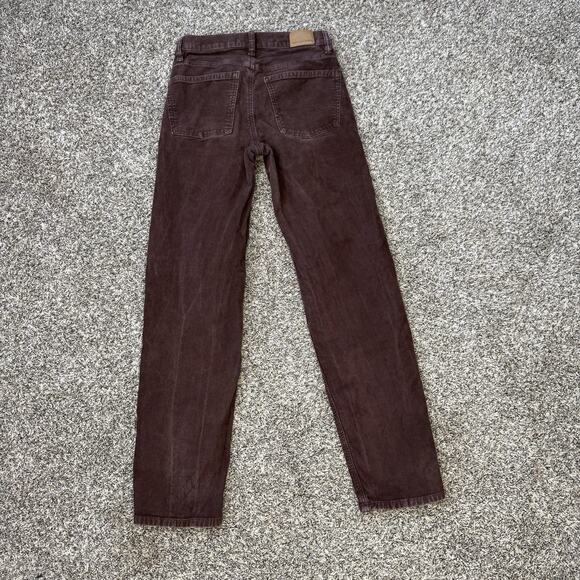 Junior Women’s Brown Corduroy American Eagle Pants 90's Straight Size Reg 0 - Picture 6 of 11